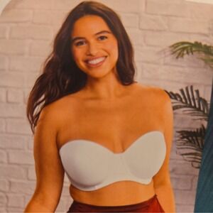 Vanity Fair Beauty Back Underwire Smoothing Strapless Bra 74380 36D Black NWT